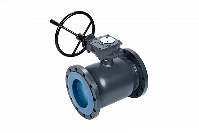 065N0256GR RJIP Premium Кран шаровой FF DN200 PN16 WG (фланцевый, с редуктором, С/П), Ридан