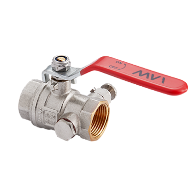 BV.630.04 Кран с дренажем и воздухоотводчиком MVI 1/2" вн.-вн., ручка